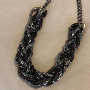 Gorgeous Silver Braided Necklace